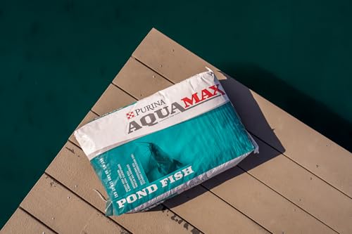 Purina AquaMax Pond Fish 2000 | Floating Pond Fish Food for Ponds and Lakes | Bluegill Fish Food, Game Fish Food, Catfish, Koi & Bass Food, 50 Pound