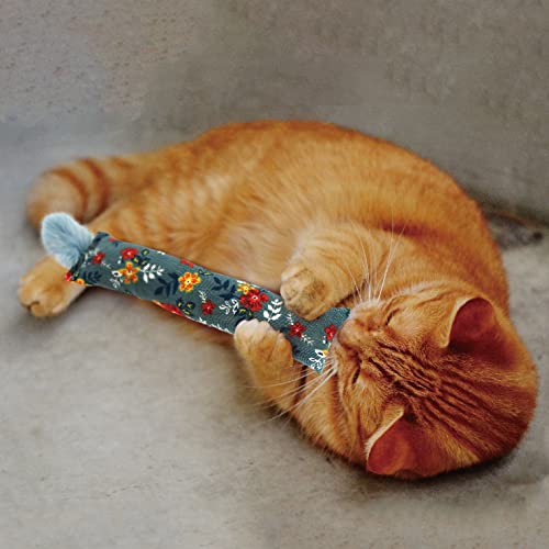 Jumpaws 2 Pack Natural Interactive Catnip & Silvervine Cat Kicker with Feathers, Bite Resistant Chew Toy, Crinkle Kicker, Accessories for Indoor Cat
