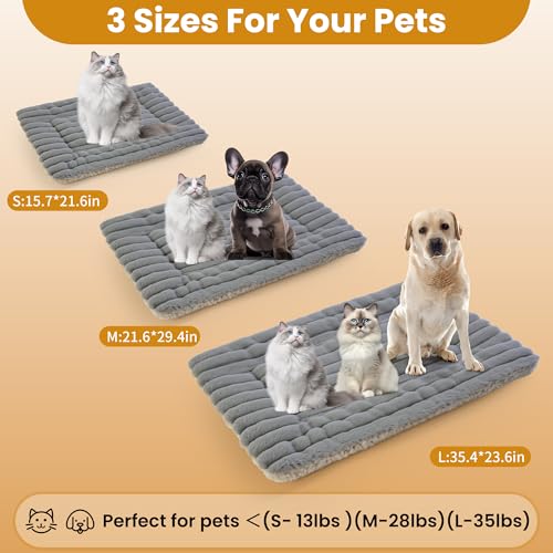 Self Warming Cat Bed, 22x16 Inch Reversible Two-Sided Use Self Heating Mat for Cats and Dogs, Washable Pets Crate Pad for Indoor & Outdoor Use