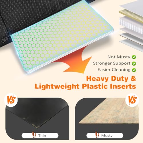 URPOWER PU Leather Backseat Extender for Dogs, Hard Bottom Dog Car Seat Cover for Back Seat, Waterproof Dog Car Hammock Anti-Scratch Pet Rear Seat