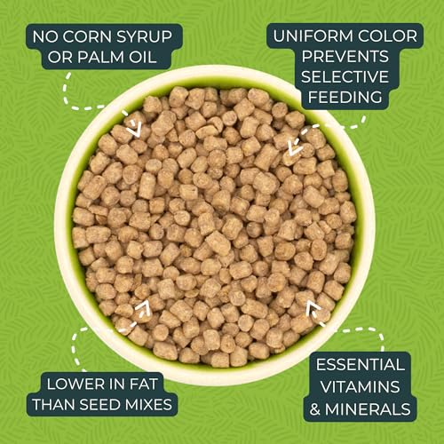 ZuPreem Natural Bird Food, Bird Feed Pellets for Parakeets, Budgies, Parrotlets, & Doves, ZuPreem Core Nutrition, Made in USA, Added Vitamins