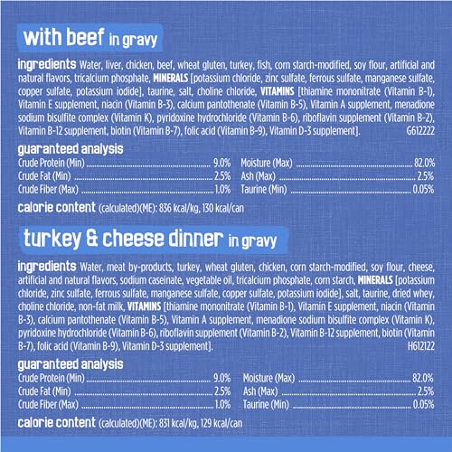 Purina Friskies Wet Cat Food Variety Pack, Shreds With Beef, Turkey and Cheese Dinner, Chicken and Salmon Dinner, and With Ocean Whitefish and Tuna