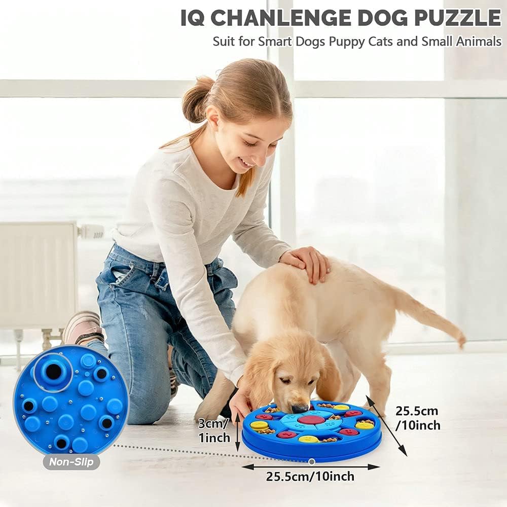 Yoboeew Dog Puzzle Toys Interactive Toy for Puppy IQ Stimulation &Treat Training Games Treat Dispenser for Smart Dogs, Puppy &Cats Fun Feeding (Level