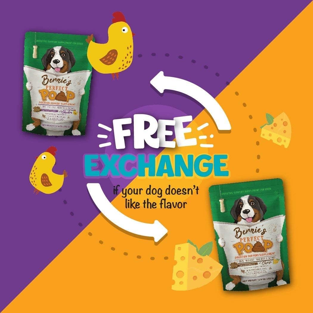 Perfect Poop Digestion & General Health Supplement for Dogs: Fiber, Prebiotics, Probiotics & Enzymes Relieve Digestive Conditions, Optimize Stool