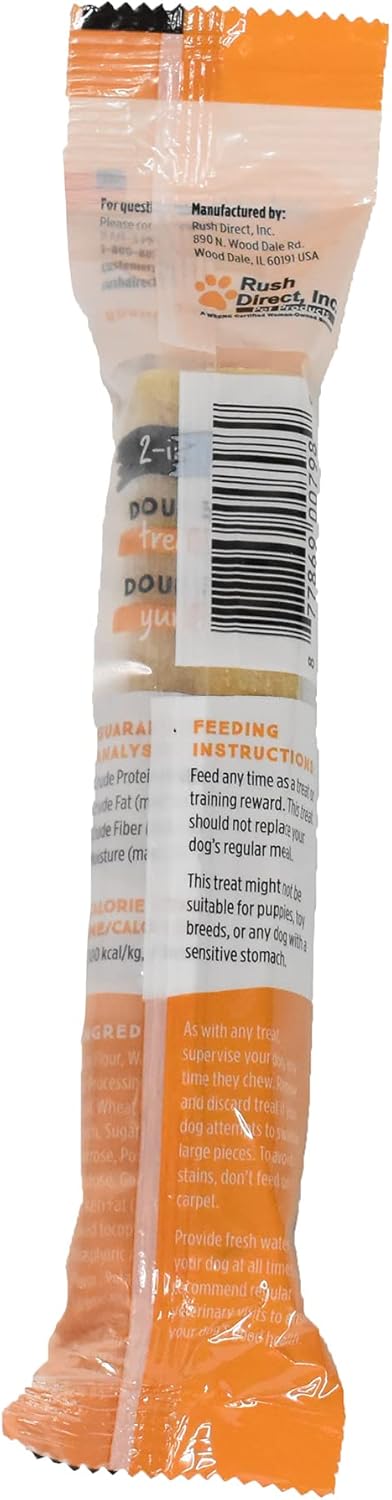 Ultra Chewy Peanut Butter Double Treat Bones: Long-Lasting Dog Treats Made in USA for Large and Small Breeds, Highly Digestible, Ideal for Aggressive