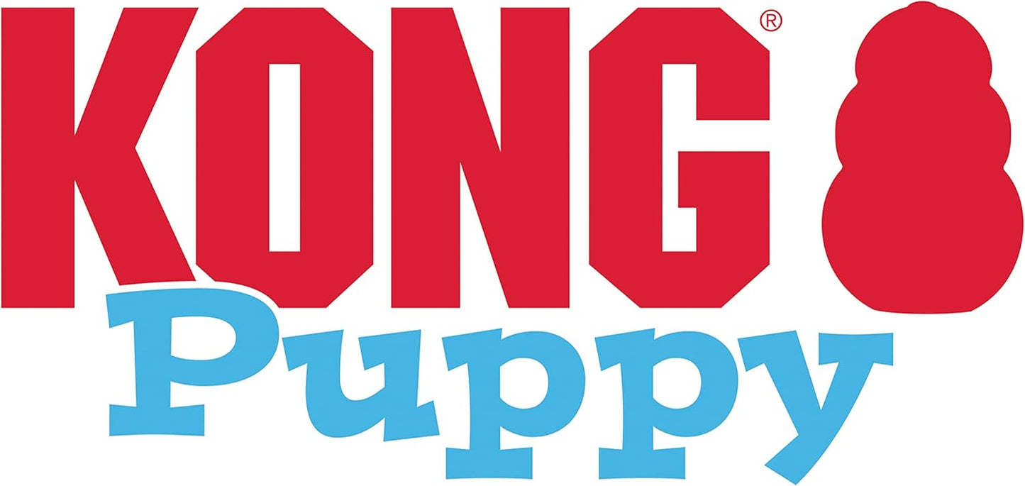 KONG Puppy - Natural Teething Rubber Chew Toy for Dogs - Stuffable Dog Toy for Extended Playtime - Chew & Fetch Toy for Puppies - for Small Puppies