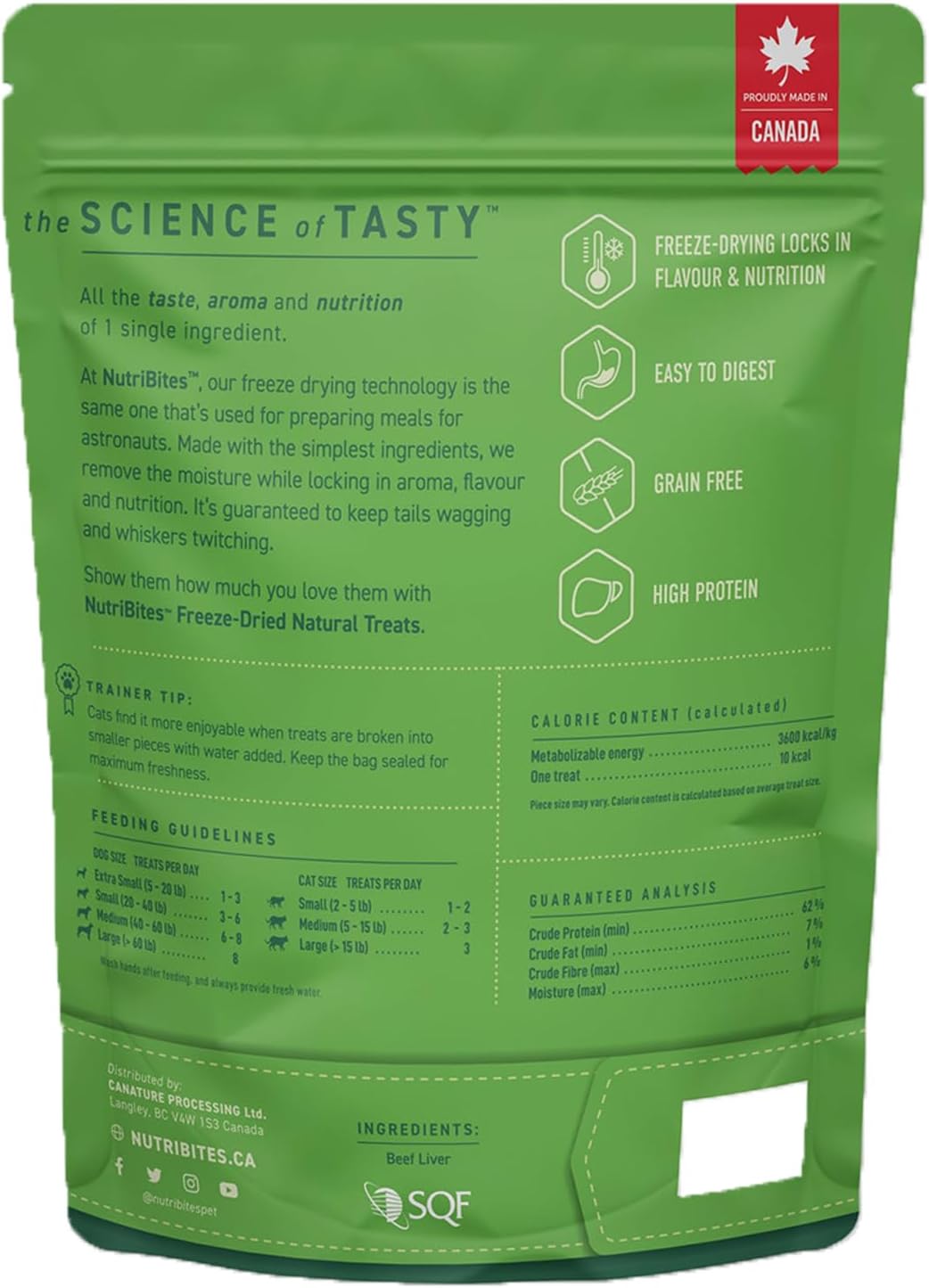 Nutri Bites Freeze Dried Beef Liver Dog & Cat Treats | Healthy Pet Training Treats or Food Topper | All Natural, Single Ingredient, High Protein