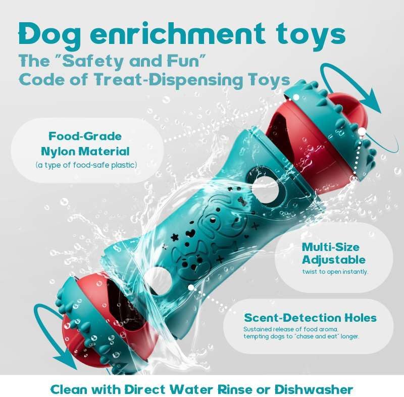 knitly Interactive Dog Toys, Adjustable Treat Dispensing Toy to Keep Them Busy, Dog Enrichment for Brain Stimulation & Cognitive for Puppy Puzzle to