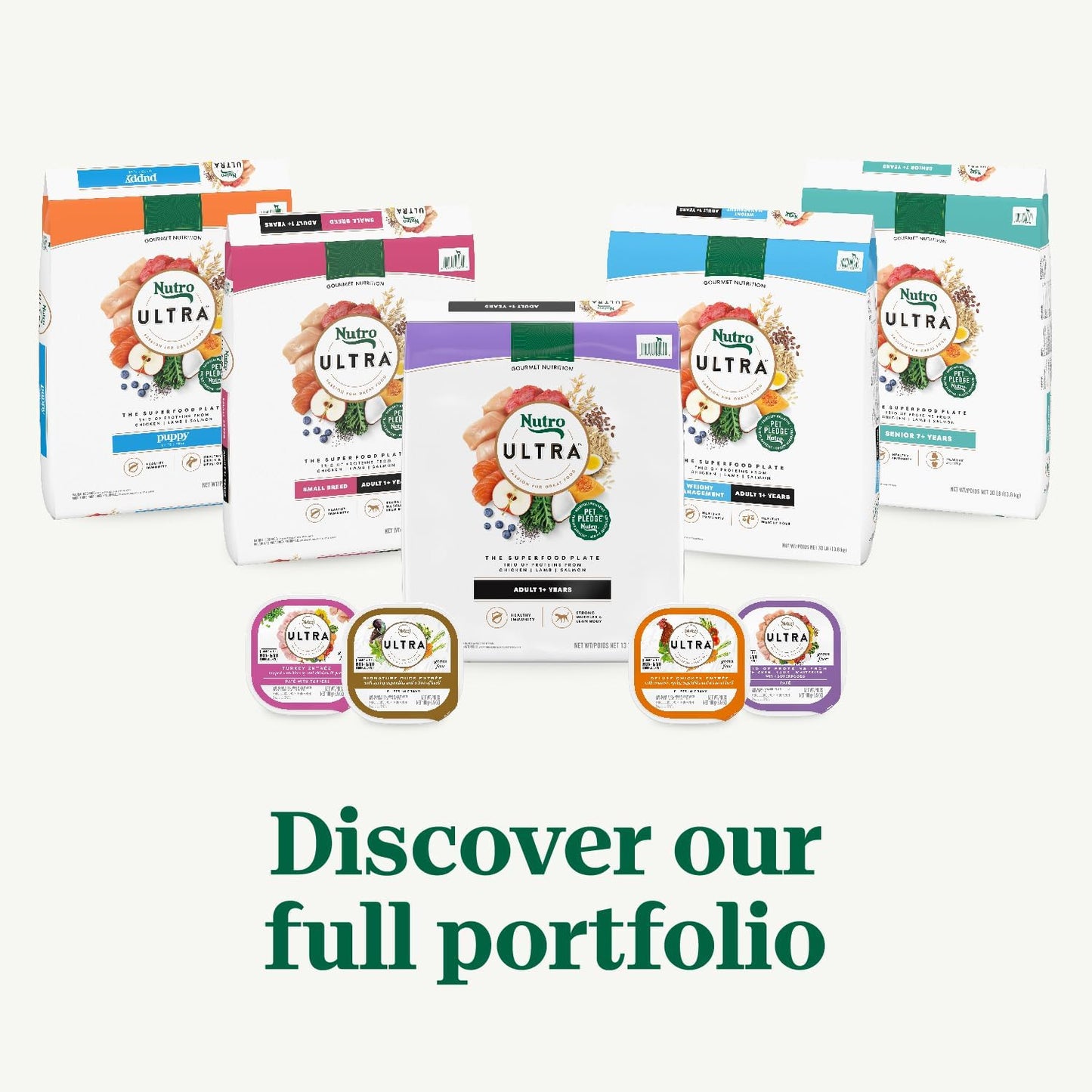 Nutro Ultra Large Breed Puppy Dry Dog Food, Chicken, Lamb and Salmon Protein Trio, 27 lb Bag