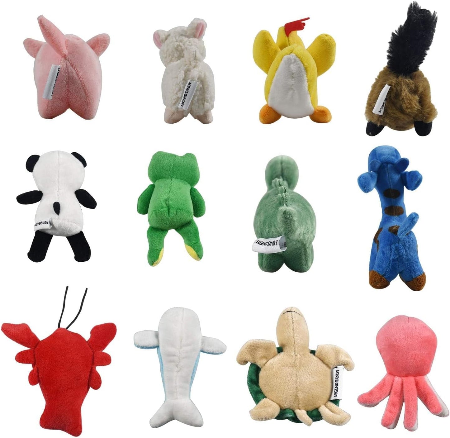 LEGEND SANDY Squeaky Plush Dog Toy Pack for Puppy, Small Stuffed Puppy Chew Toys 12 Dog Toys Bulk with Squeakers, Cute Soft Pet Toy for Small Medium