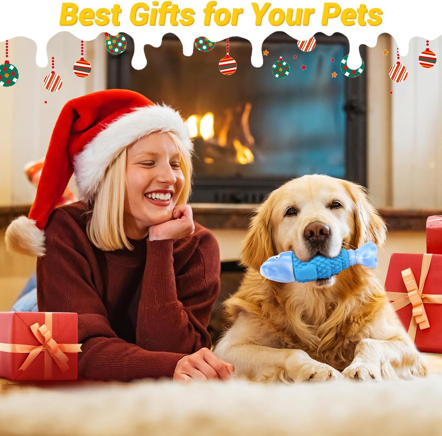 WinTour Tough Dog Toys for Aggressive Chewers, Indestructible Dog Chewers for Medium & Large Breeds, Squeaky Durable Chew Toys to Keep Them Busy