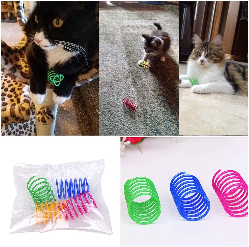 Andiker Interactive Cat Spiral Creative Spring Toy to Kill Time and Keep Fit, Sturdy and Heavy Plastic for Swatting, Biting, Hunting Kitten Toys