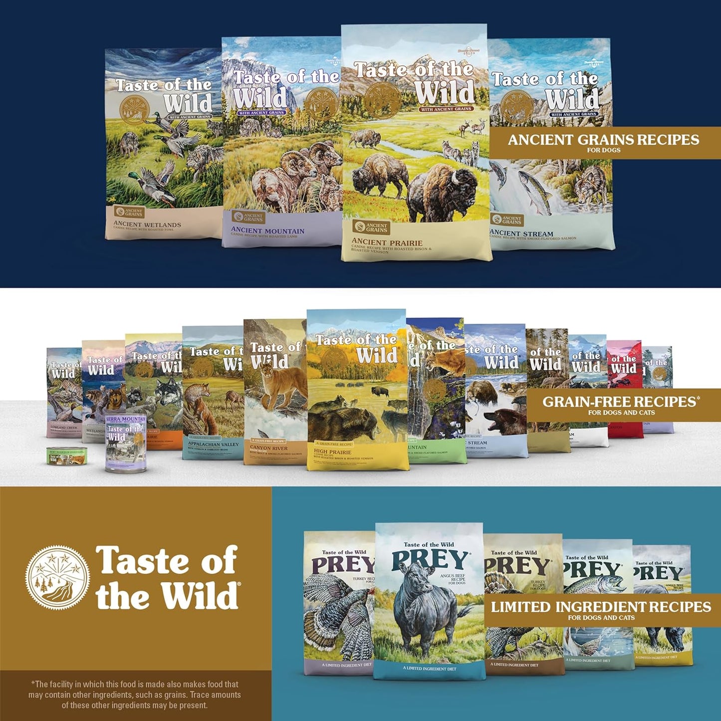 Taste of the Wild High Prairie Canine Grain-Free Recipe with Roasted Bison and Venison Adult Dry Dog Food, Made with High Protein from Real Meat and