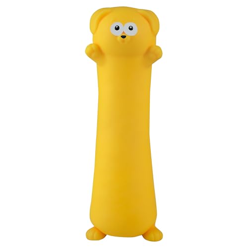 ORB Easy Sqweezy Pets Giant Stretchy Dog - Stretches Up to 5 Feet Long - Huge Jumbo Sized Yellow Squishy Toy Puppy, Stretch and Squeeze for Stress