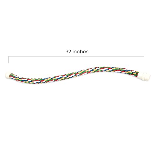 JW Pet Comfy Perch For Birds Flexible Multi-color Rope, Medium - 32" Length