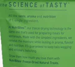 Nutri Bites Freeze Dried Beef Liver Dog & Cat Treats | Healthy Pet Training Treats or Food Topper | All Natural, Single Ingredient, High Protein
