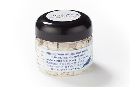 Calcium + Protein, for Strong Shells, Healthy Molts, 100% Natural, Does Not Dissolve in Water, Fast Sinking for Aquatic Shrimp, Snails, Plecos and More! Biologist Made in USA