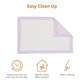 Basics Cat Litter Pee Pads, Odor Control with Fresh Scent, Super Absorbent, Disposable, Universal Fit Litter Box, Purple and White, 40 Count