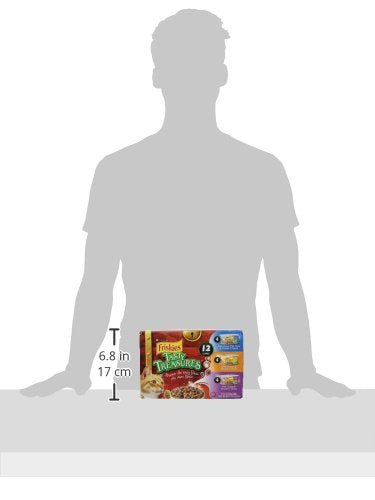 Purina Friskies Wet Cat Food Variety Pack, Tasty Treasures  Filets (With Ocean Fish and Tuna, With Chicken and With Turkey) - 5.5 Ounce (Pack of 12)