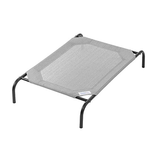 Coolaroo Original Elevated Dog Bed - Breathable Off-The-Ground Pet Bed with Cooling Fabric, Joint Relief & Moisture-Resistant Fabric, 100% Recyclable, Easy Clean, Grey, Medium