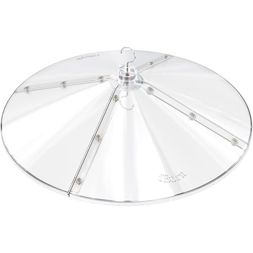 iBorn Baffles for Bird Feeders, 19.5” Oversized Bird Feeder Cover for Rain Guard, Birds Feeders Squirrel Guard, Full Protection for Outdoors, Polycarbonate(PC), Pack of 1, Transparent