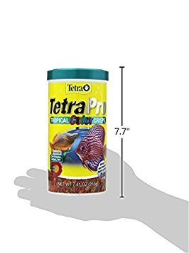 TetraPro Tropical Color Crisps, Fish Food With Natural Color Enhancers, Tropical Fish Food, 7.41 Ounces