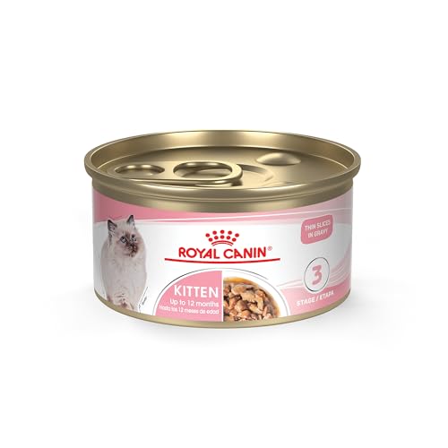 Royal Canin Feline Health Nutrition Kitten Thin Slices in Gravy Cat Food, 3 oz (Pack of 24)