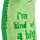Catstages Crunchy Pickle Kicker Cat Toy – Plush Crinkle Toy with Catnip and Dental Mesh, 6.5"