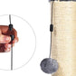 Basics Cat Scratching Post for Indoor Cats & Kittens, Medium (31.5"H), Cat Furniture with Dangling Ball Toy, Grey