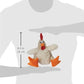 goDog Checkers Fat Rooster Squeaky Plush Dog Toy, Chew Guard Technology - White, Large