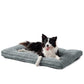 FURTIME Washable Dog Bed Large Sized Dogs, Deluxe Dog Crate Beds Comfy Fluffy Kennel Pad Anti-Slip Pet Sleeping Mat, Machine Washable Dogs Pillow