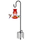 COCONUT 78" Heavy Duty Shepherds Hooks for Outdoor, Bird Feeder Pole with 5 Prong Base, Adjustable Height Shepherds Hook for Hummingbird Feeder, Bird Feeder, Plant, Wind Chimes, Lanterns (1 Pack)