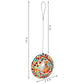 Sunnydaze 6-Inch Glass Mosaic Hanging Bird Feeder for Outdoors - Fly-Through Glass Bird Feeder for Cardinals, Jays, Finches and More - Confetti Mosaic