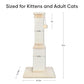 AGYM Cat Scratching Post for Large Cats, Cat Scratcher for Indoor Cats Adults, Sturdy Sisal Scratch Post to Protect Furniture, 32 Inch, Beige