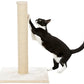 Trixie Parla Cat Scratching Post 24.4 Inch - Cat Scratcher with Soft Fabric Covering Base and Durable Sisal Rope - in Beige