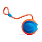 Chuckit! Rope Fetch Dog Toy - Ball on Rope Fetch and Tug-of-War Toy for Dogs - Durable EVA Rubber Construction - 5.5-inch Diameter - 18-inch Rοpe - Orange and Blue