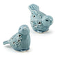 Pair of Blue Bird for Home Decor, Farmhouse Ceramic Bird Statue Sculpture Birds Ornaments, Small Decor for Shelves Entryway TV Stand Bookcase, Garden Micro Landscape Accessories