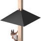 Queension Metal Squirrel Baffle for 4x4 Post, 17 Inch Squirrel Proof Baffles for Bird Feeder Poles, Outdoor Guard for Wooden Pole to Deter Raccoons from Bird Houses, 1 Pack