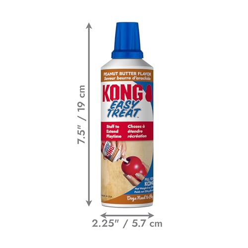 KONG Easy Treat Dog Paste 3-Pack – Mess-Free Stuffing Toys, Training & Reward Treats, Made in USA, Highly Digestible, No Refrigeration Needed (Peanut