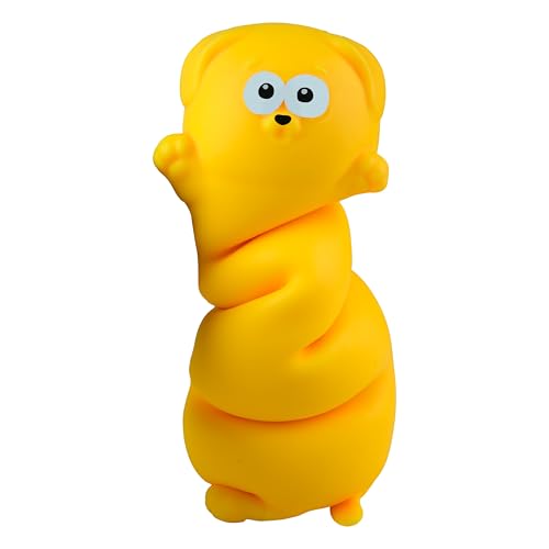 ORB Easy Sqweezy Pets Giant Stretchy Dog - Stretches Up to 5 Feet Long - Huge Jumbo Sized Yellow Squishy Toy Puppy, Stretch and Squeeze for Stress
