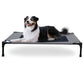 K&H Pet Products Outdoor Elevated Dog Cot, Breathable Cooling Elevated Cot Hammock Pet Bed for Large Dogs, Washable Mesh Cover, Raised Metal Frame, Collapsible, Portable - Large 42 X 30in Gray
