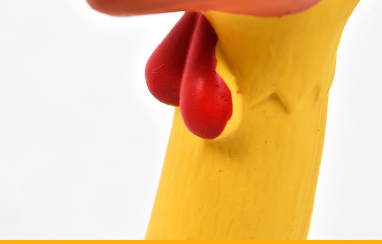 Tamu style Rubber Chicken Squeaky Dog Toys for Small, Medium or Large Pet Breeds, Play Fetch, Reduce Separation Anxiety