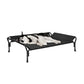 Veehoo Cooling Elevated Dog Bed, Raised Pet Cot with Guardrail & Slope Headrest, Durable & Breathable Teslin Mesh, Non-Slip Feet, Washable Dog Sofa