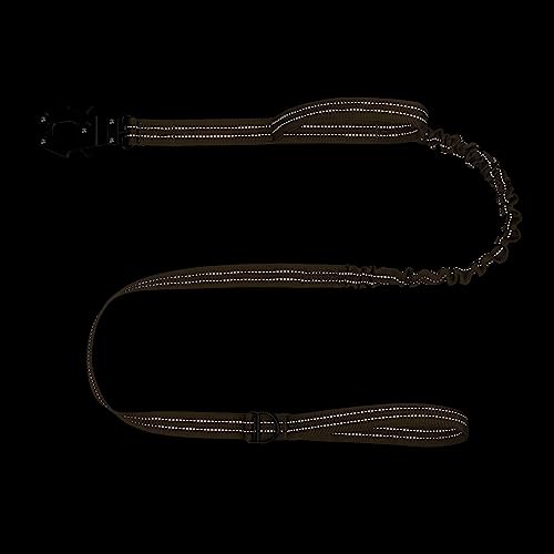 ICEFANG Tactical Dog Leash,K9 Training Walking Bungee Lead with 2 Control Handle,Heavy Duty Quick Release Metal Clasp,Hands Free D-Ring for Medium