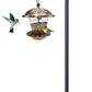 Shepherd Hooks for Outdoor, 1 Pack 62 Inch Bird Feeder Pole with 5 Prongs Base for Hanging Lantern, Hummingbird Feeder, Lightweight Plant, Shepherds Hook for Bird Feeders for Outside