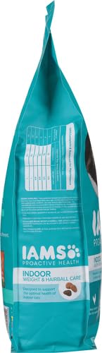 IAMS Proactive Health Indoor Weight Control & Hairball Care Adult Dry Cat Food, Chicken & Turkey Recipe, 7 lb. Bag