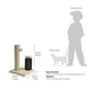 Basics Cat Scratcher - Indoor Classic Single Cat & Kittens Scratching Post with Brush, Small (16.5" H) - Beige
