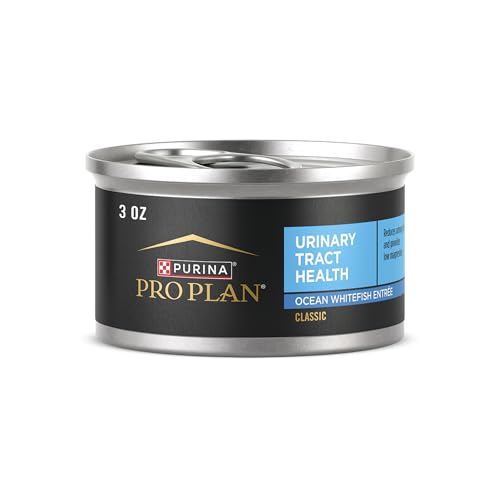 Purina Pro Plan Urinary Tract Cat Food Wet Pate, Urinary Tract Health Ocean Whitefish Entree - (Pack of 24) 3 oz. Pull-Top Cans