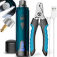YABIFE Super Quiet Dog Nail Grinder & Clippers Kit with 2 LED Lights, 3 Speeds Up to 12,000 RPM, Lower Than 30dB Electric Pet Nail Trimmer for Small Medium Large Dogs and Cats