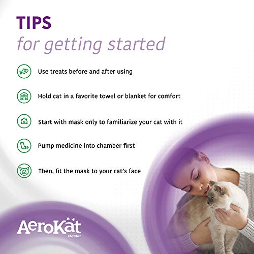 The Original AeroKat Feline Aerosol Chamber Inhaler Spacer for Cats and Kittens with Exclusive Flow-Vu Indicator